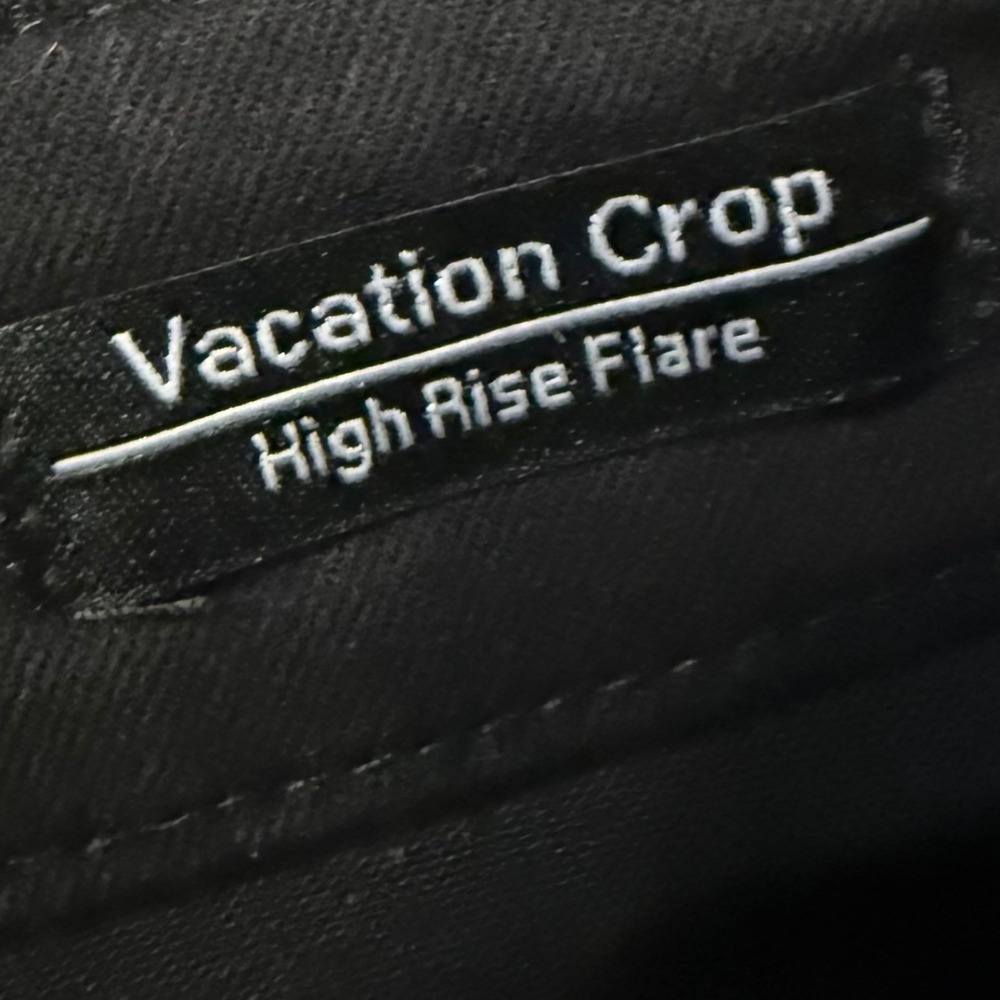 Sanctuary Vacation Black Crop High Rise Flare Jeans 31 Women Utility Streetwear - Picture 7 of 8